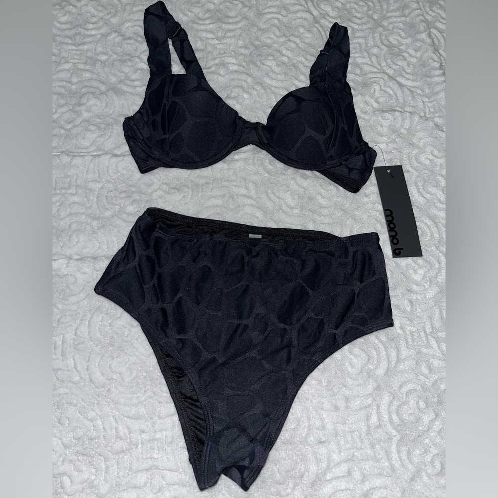 Giraffe Jacquard High Waist Bikini